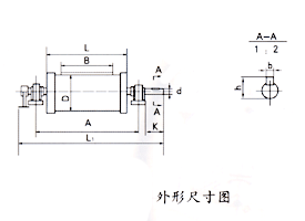 CTZ中場(chǎng)強(qiáng)永磁滾筒外形尺寸圖